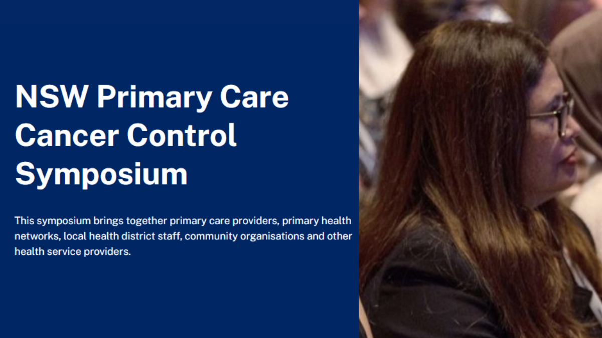 Cancer Institute NSW Primary Care Cancer Control Symposium