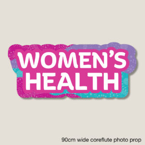 Photo Prop Women's Health Wording